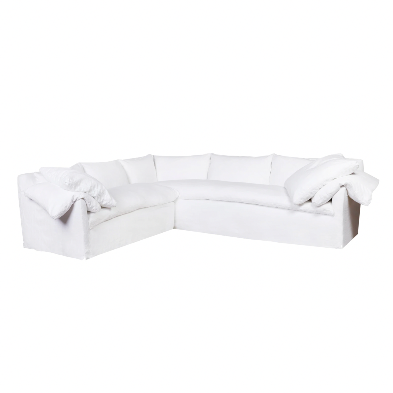 Featuring Donato Linen Slipcovered Sectional by Cisco Brothers at Amethyst Home. Wind down from a long day in this comfortable, easy-care slipcovered Donato Linen Slipcovered Sectional. This casual, chic sectional will bring the whole family together for years to come.
Size: 114"w x 32"h x 114"dOverall Sitting Space: 87"w x 87"d
Made in USA
Fabric Det. Amethyst Home provides interior design, new home construction design consulting, vintage area rugs, and lighting in the Newport Beach metro area.