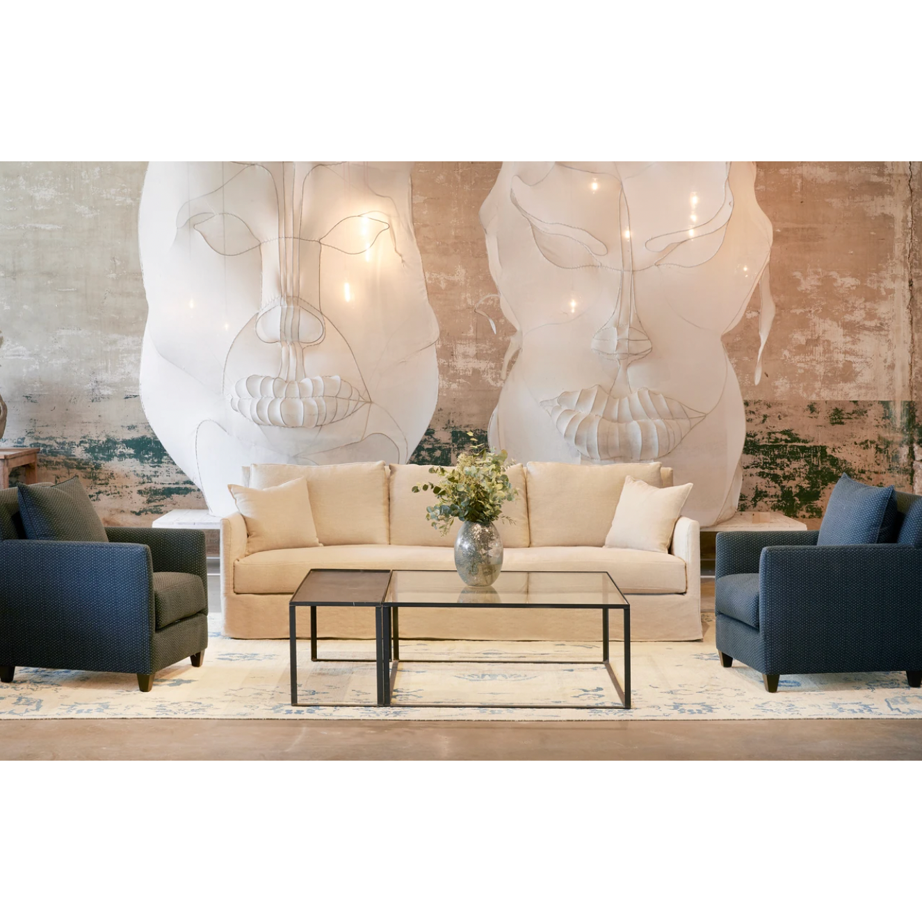 Featuring Elm 84" Sofa - Custom by Cisco Brothers at Amethyst Home. With three-over-three cushions, and thin arms the Elm 84" Sofa - Custom by Cisco Brothers has optimal seating space on a small scale frame. The clean-lined silhouette is perfect for adding a refined touch to any living ensemble. A perfect entertainment sofa for your living room or den. Ph. Amethyst Home provides interior design, new home construction design consulting, vintage area rugs, and lighting in the San Diego metro area.