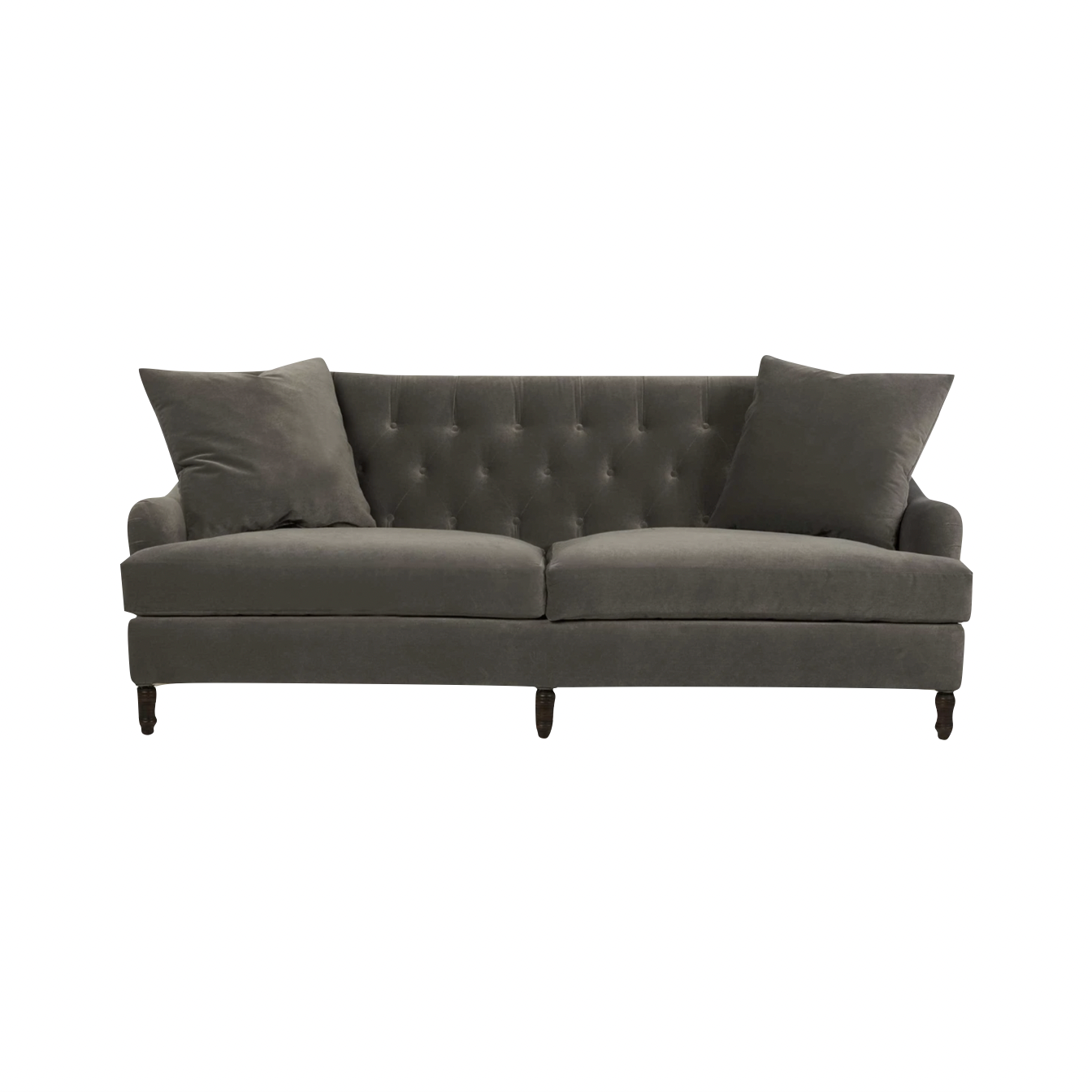 Featuring Henderson Upholstered 96" Sofa by Cisco Brothers at Amethyst Home. This romantic Henderson Upholstered Sofa Family by Cisco Brothers anchors your space with classic style elegantly appointed in this collection. The Henderson is a true style sophisticate with a button-tufted back and graceful curves. The Dimitri legs complete the look with bea. Amethyst Home provides interior design, new home construction design consulting, vintage area rugs, and lighting in the Salt Lake City metro area.