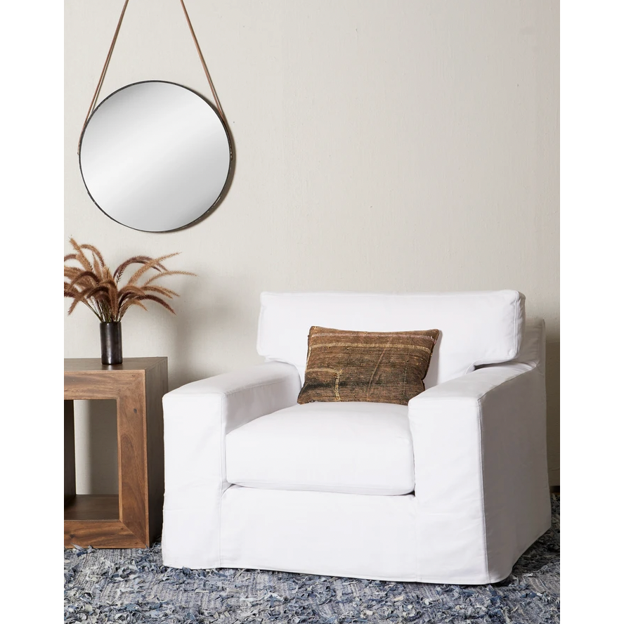 Featuring Loft Chair- Essentials by Cisco Brothers at Amethyst Home. The Loft Chair by Cisco Brothers strikes a modern silhouette with track arms and angular lines. This piece has a large scale and clean lines that is classic without being too traditional. The down seat imbues this elegant modish piece with comfort and would complete any living room or lo. Amethyst Home provides interior design, new home construction design consulting, vintage area rugs, and lighting in the Scottsdale metro area.