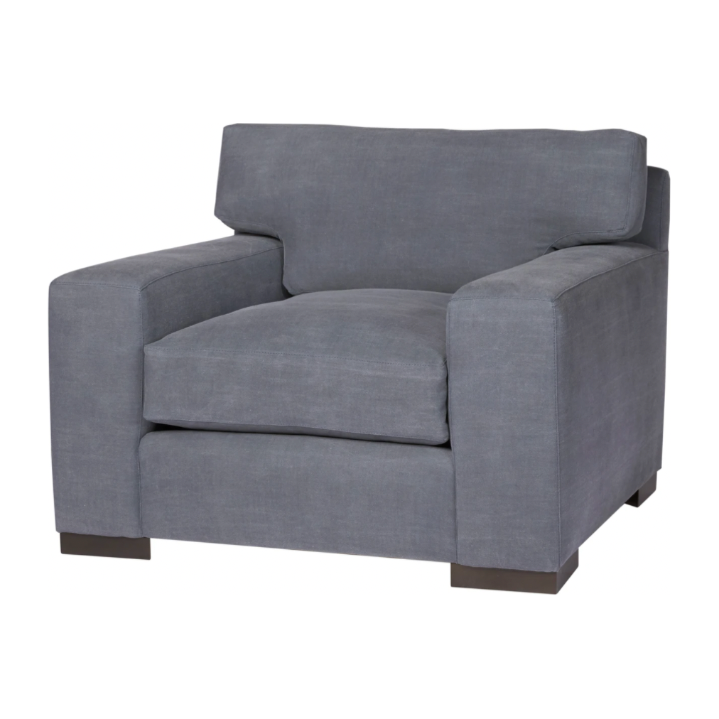 Featuring Loft Chair- Essentials by Cisco Brothers at Amethyst Home. The Loft Chair by Cisco Brothers strikes a modern silhouette with track arms and angular lines. This piece has a large scale and clean lines that is classic without being too traditional. The down seat imbues this elegant modish piece with comfort and would complete any living room or lounge . Amethyst Home provides interior design, new home construction design consulting, vintage area rugs, and lighting in the Omaha metro area.