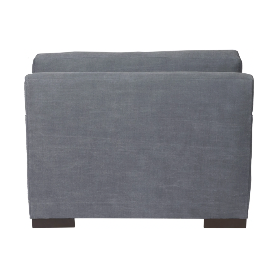 Featuring Loft Chair- Essentials by Cisco Brothers at Amethyst Home. The Loft Chair by Cisco Brothers strikes a modern silhouette with track arms and angular lines. This piece has a large scale and clean lines that is classic without being too traditional. The down seat imbues this elegant modish piece with comfort and would complete any living room or lounge . Amethyst Home provides interior design, new home construction design consulting, vintage area rugs, and lighting in the Miami metro area.