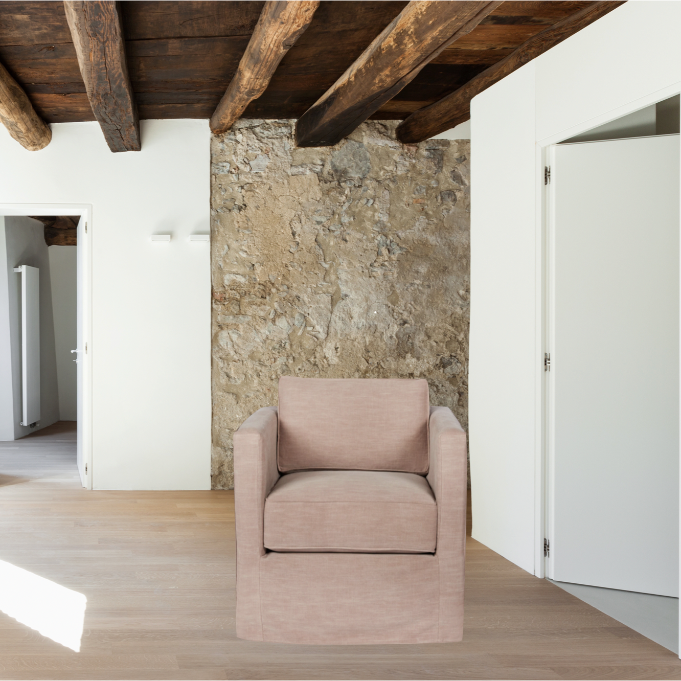 Featuring Vista Mini Slipcovered Chair - Essentials by Cisco Brothers at Amethyst Home. The Vista Mini Slipcovered Chair in the Essentials collection by Cisco Brothers has a boxy, modern shape that imbues any space with a touch of transitional style. This versatile design is adaptable to any environment. Whether your classic decor needs an updated element, o. Amethyst Home provides interior design, new home construction design consulting, vintage area rugs, and lighting in the Seattle metro area.