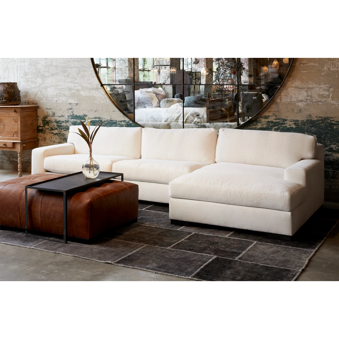 Featuring Loft 2 Piece Sectional - Custom by Cisco Brothers at Amethyst Home. With its streamlined silhouette and strong, angular lines the Loft 2 Piece Sectional - Custom is classic without being too traditional. It has a modern essence and elegance that lends inviting appeal to your seating ensemble. Dim the lights, and settle down with the family for an e. Amethyst Home provides interior design, new home construction design consulting, vintage area rugs, and lighting in the Seattle metro area.