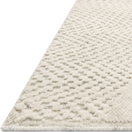 Featuring Collins Amber Lewis x Loloi Ivory Hand-Knotted Rug by Loloi at Amethyst Home. The Collins Ivory rug for Amber Lewis x Loloi is hand-knotted of wool and cotton by skilled artisans in India. Collins features varying knotting techniques interwoven to create a uniquely texture pattern, elevating any space with this versatile neutral. Collins is also GoodWeave-. Amethyst Home provides interior design, new construction, custom furniture, and rugs for the Omaha and Lincoln, Nebraska metro area.