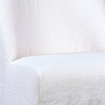 Featuring Craig Dining Chair by Dovetail at Amethyst Home. The Craig Dining Chair is featured in a gorgeous white linen slip cover in a Belgian wrinkle. The chair is comfortable, chic, and easy to care and maintain.
Belgian wrinkle white linen fabric
Birch frame
Size: 19"L x 23"d x 35"hSeat Height: 20"h.  Amethyst Home provides interior design, new home construction design consulting, vintage area rugs, and lighting in the Salt Lake City metro area.