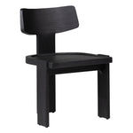 Featuring Arteaga Black Dining Chair by Dovetail at Amethyst Home. Experience a fresh perspective on modern and contemporary chair styles with our hand-crafted Arteaga Dining Chair, featuring a sculptural silhouette. Made of high-quality mindi wood in a captivating raven-black finish. It rests upon a distinctive three-legged base, making a bold statement in . Amethyst Home provides interior design, new home construction design consulting, vintage area rugs, and lighting in the Monterey metro area.