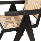 Featuring Norwich Dining Chair by Dovetail at Amethyst Home. Finished in an antique black and natural rattan, this beautiful arm chair is modern with a vintage flare. Made of solid Oak Hardwood and Rattan, this two-toned chair is the perfect accent to any room or dining table.
31"h x 23"d x 22"wArm height: 25"Seat height: 18"
Wipe with clean damp rag. Amethyst Home provides interior design, new home construction design consulting, vintage area rugs, and lighting in the Los Angeles metro area.