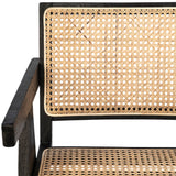 Featuring Norwich Dining Chair by Dovetail at Amethyst Home. Finished in an antique black and natural rattan, this beautiful arm chair is modern with a vintage flare. Made of solid Oak Hardwood and Rattan, this two-toned chair is the perfect accent to any room or dining table.
31"h x 23"d x 22"wArm height: 25"Seat height: 18"
Wipe with clean damp rag. Amethyst Home provides interior design, new home construction design consulting, vintage area rugs, and lighting in the Tampa metro area.