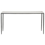 Featuring Perugia Console Table by Dovetail at Amethyst Home. Hammered skinny iron legs and a gorgeous class marble top make this console a dream.
Overall Dimensions: 59"W x 30"H x 16"L. Amethyst Home provides interior design, new home construction design consulting, vintage area rugs, and lighting in the Boston metro area.