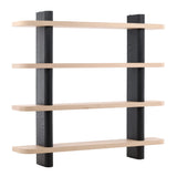 Featuring Price Sungkai Wood Bookcase by Dovetail at Amethyst Home. This Sungkai Wood bookcase provides modern, architectural storage for your books and decor. Perfect for the modern, design-forward home.
Overall Dimensions: 15.5 in W x 88.5 in L x 82 in H
Finish : Black and Natural WashMaterial : Sungkai Wood and Oak VeneerWeight : 281 lbs. Amethyst Home provides interior design, new home construction design consulting, vintage area rugs, and lighting in the Des Moines metro area.