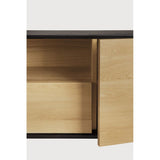Featuring Blackbird TV Cupboard Oak by Ethnicraft at Amethyst Home. For our Blackbird collection, designer Alain van Havre brings together opposing elements, combining soft round legs and eye-catching graphic lines into light and airy designs.
Dimensions: 18"d x 71"w x 24.5"h
Anti-tipping mechanism : YesBrushed : This finishing gives our furniture more dep. Amethyst Home provides interior design, new home construction design consulting, vintage area rugs, and lighting in the Alpharetta metro area.