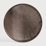 Featuring Bronze Mirror Tray by Ethnicraft at Amethyst Home. A subdued color palette meets captivating motifs inspired by nature and travel. This bronze mirror tray experiments with the balance between rich patterns offset with muted tones, revealing the beauty behind the deceivingly ordinary subjects from which inspiration is drawn. In doing so, this collection captures the essence of timel. Amethyst Home provides interior design services, furniture, rugs, and lighting in the Monterey metro area.