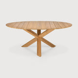 Featuring Circle Outdoor Dining Table by Ethnicraft at Amethyst Home. Our Circle dining table is all about inspiring your loved ones to spend a little more time at the table. Its solid legs intertwine in perfect balance, while the adapted grooved design makes outdoor life a simple pleasure.
Dimensions: 54"d x 54"w x 30"h
Floor Protector : YesMain Material : Tea. Amethyst Home provides interior design, new home construction design consulting, vintage area rugs, and lighting in the Omaha metro area.