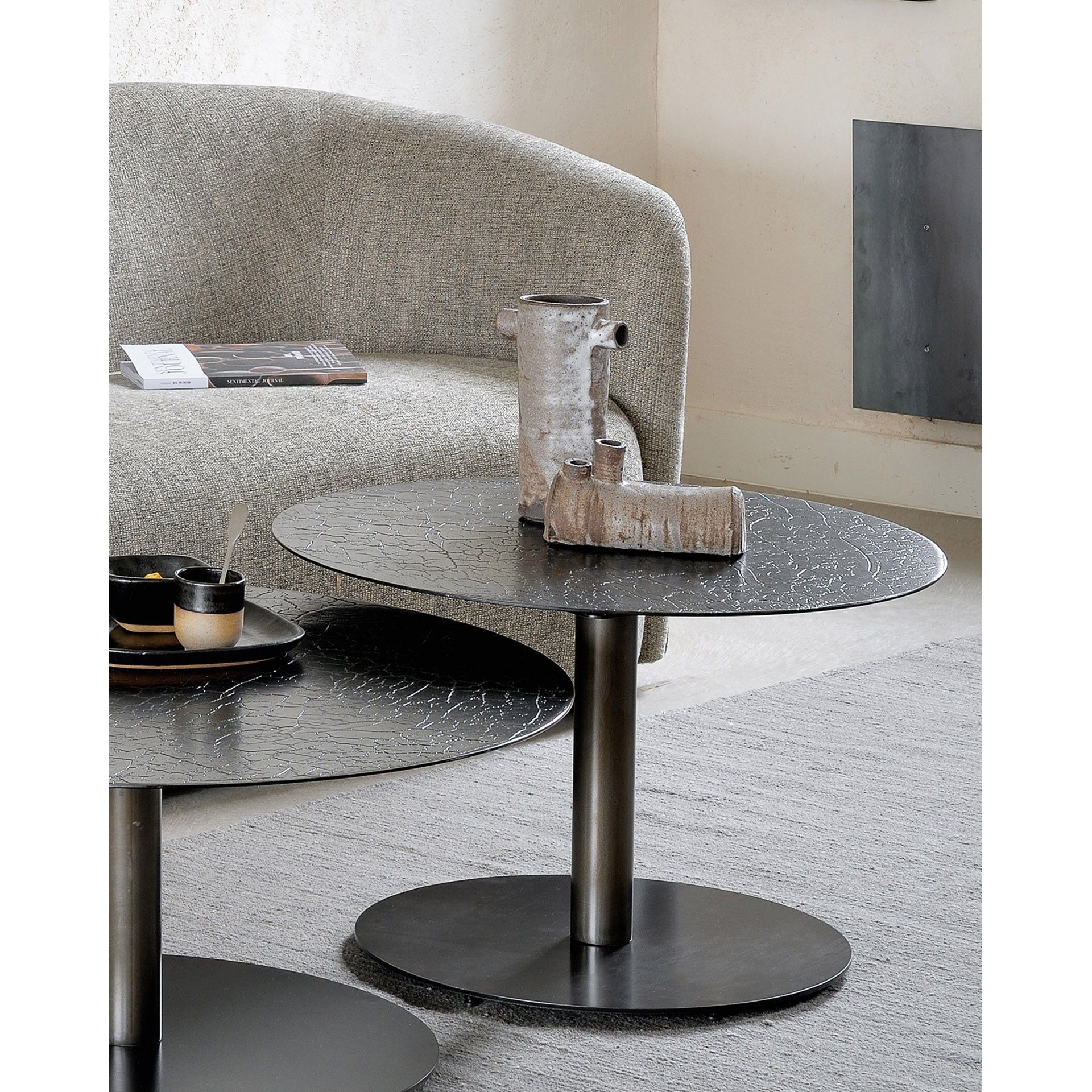 Featuring Ellipse Ash 3 Seater Sofa by Ethnicraft at Amethyst Home. The natural fabric is woven exclusively for Ethnicraft in Belgium. Its coating repels stains, preventing small accidents of life. Available in “ash”, these sophisticated yet simple colors will fit perfectly an urban apartment as well as a country house. To complete the look, mix it with our cushion and throw collection.Item. Amethyst Home provides interior design services, furniture, rugs, and lighting in the Calabasas metro area.