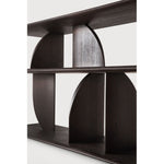 Featuring Geometric Sofa Console Teak Dark Brown by Ethnicraft at Amethyst Home. In the Geometric collection, shapes intersect in unexpected ways, creating playful contrasts with light and shadow at every angle. The Geometric console offers an eye-catching addition to an entry or hallway.
Dimensions: 14"d x 83"w x 26.5"h
Brushed : NoColor : DarkFinish : Varn. Amethyst Home provides interior design, new home construction design consulting, vintage area rugs, and lighting in the Portland metro area.