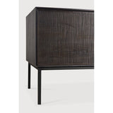 Featuring Grooves TV Cupboard Teak Black by Ethnicraft at Amethyst Home. The Grooves TV cupboard in solid teak is soulful to say the least. Every single line you see is hand carved, making each piece truly unique. Small imperfections are part of the story, even more so: they enhance Grooves' character. The result is a slightly different surface every tim. Amethyst Home provides interior design, new home construction design consulting, vintage area rugs, and lighting in the Laguna Beach metro area.