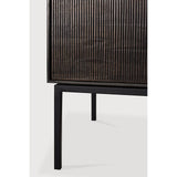 Featuring Grooves TV Cupboard Teak Black by Ethnicraft at Amethyst Home. The Grooves TV cupboard in solid teak is soulful to say the least. Every single line you see is hand carved, making each piece truly unique. Small imperfections are part of the story, even more so: they enhance Grooves' character. The result is a slightly different surface every time. Amethyst Home provides interior design, new home construction design consulting, vintage area rugs, and lighting in the Los Angeles metro area.