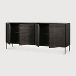 Featuring Grooves Sideboard Teak Black by Ethnicraft at Amethyst Home. The Grooves sideboard is soulful to say the least. Every single line you see is hand carved, making each piece truly unique. Small imperfections are part of the story, even more so: they enhance Grooves' character. The result is a slightly different surface every time, each with its own rhyt. Amethyst Home provides interior design, new home construction design consulting, vintage area rugs, and lighting in the Tampa metro area.