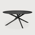 Featuring Mikado Black Oak Dining Table by Ethnicraft at Amethyst Home. The Mikado dining table's sculptural character is the result of a quest to find a balance between functionality and stability. The legs interlock like a well-thought-out puzzle, arranged under a solid round top. Designed by Alain van Havre.
Dimensions: 59.5"d x 59.5"w x 30"h
Brushed : T. Amethyst Home provides interior design, new home construction design consulting, vintage area rugs, and lighting in the San Diego metro area.
