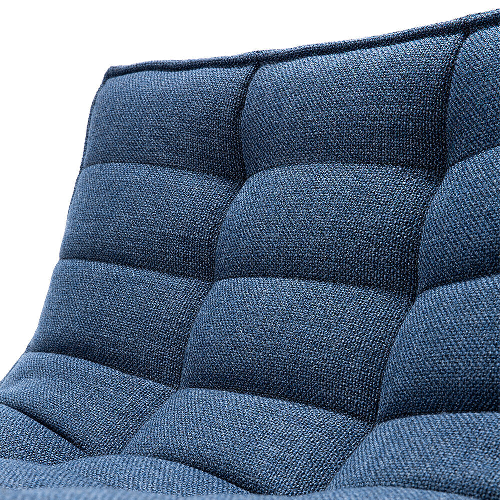 Featuring N701 Blue Modular Sofa Sectional by Ethnicraft at Amethyst Home. The N701 Blue Sofa is an inviting design that oozes comfort and relaxation. By combining the different pieces and sizes, you have unlimited possibilities when it comes to creating your own unique setting. Designed by Jacques Deneef, it’s available in multiple colors and materials.Size for the 1 seater sofa (WxDxH): 3. Amethyst Home provides interior design services, furniture, rugs, and lighting in the Charlotte metro area.