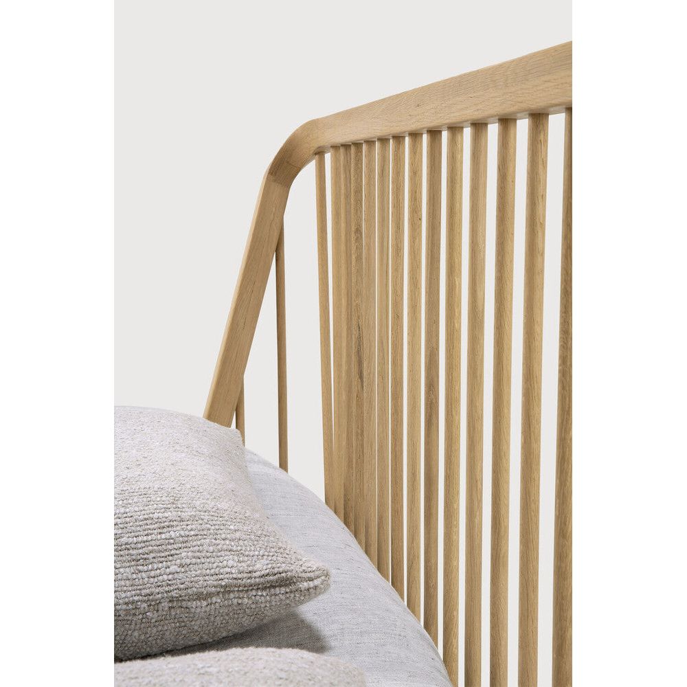 Featuring Oak Spindle Bed by Ethnicraft at Amethyst Home. The Oak Spindle Bed found its inspiration in the traditional spinning wheel and incorporates perfectly aligned spokes into the headboard. Slightly tapered legs and rounded edges add a soft, sensual quality to this beautiful bedroom collection.
For regular dusting use a dry cloth. For cleaning or in case of a spill, use a damp cl. Amethyst Home provides interior design services, furniture, rugs, and lighting in the Salt Lake City metro area.