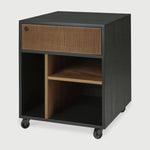 Featuring Oscar Drawer Unit Teak black by Ethnicraft at Amethyst Home. Bringing form and function to your professional way of life, the Oscar collection ticks the right boxes. Featuring hand-carved details in solid teak and the practicality of wheels, the Oscar drawer unit can serve many purposes, fitting perfectly under a desk for extra storage or as a sta. Amethyst Home provides interior design, new home construction design consulting, vintage area rugs, and lighting in the Charlotte metro area.