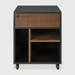 Featuring Oscar Drawer Unit Teak black by Ethnicraft at Amethyst Home. Bringing form and function to your professional way of life, the Oscar collection ticks the right boxes. Featuring hand-carved details in solid teak and the practicality of wheels, the Oscar drawer unit can serve many purposes, fitting perfectly under a desk for extra storage or as a. Amethyst Home provides interior design, new home construction design consulting, vintage area rugs, and lighting in the Newport Beach metro area.