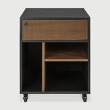 Featuring Oscar Drawer Unit Teak black by Ethnicraft at Amethyst Home. Bringing form and function to your professional way of life, the Oscar collection ticks the right boxes. Featuring hand-carved details in solid teak and the practicality of wheels, the Oscar drawer unit can serve many purposes, fitting perfectly under a desk for extra storage or as a. Amethyst Home provides interior design, new home construction design consulting, vintage area rugs, and lighting in the Newport Beach metro area.