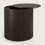 Featuring Roller Max Side Table Round by Ethnicraft at Amethyst Home. Designed by Jacques Deneef, the Roller Max is a clever multifunctional item that combines a side table with storage. Encapsulated in its stacked wood-stick effect, the tabletop can be easily removed to hide the newspapers, toys, cushions and throws from daily life. The perfect soluti. Amethyst Home provides interior design, new home construction design consulting, vintage area rugs, and lighting in the Salt Lake City metro area.