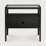 Featuring Spindle Bedside Table Oak Black by Ethnicraft at Amethyst Home. With its one drawer, open space and slightly tapered legs, the Spindle bedside table is the perfect no-nonsense companion for the striking Spindle bed.
Dimensions: 14"d x 22"w x 20.5"h
Anti-tipping mechanism : YesFinish : VarnishedFloor Protector : YesMain Material : OakMax weight : . Amethyst Home provides interior design, new home construction design consulting, vintage area rugs, and lighting in the Des Moines metro area.