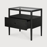 Featuring Spindle Bedside Table Oak Black by Ethnicraft at Amethyst Home. With its one drawer, open space and slightly tapered legs, the Spindle bedside table is the perfect no-nonsense companion for the striking Spindle bed.
Dimensions: 14"d x 22"w x 20.5"h
Anti-tipping mechanism : YesFinish : VarnishedFloor Protector : YesMain Material : OakMax weight : 66 KG. Amethyst Home provides interior design, new home construction design consulting, vintage area rugs, and lighting in the Miami metro area.