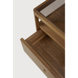 Featuring Spindle Bedside Table Reclaimed Teak by Ethnicraft at Amethyst Home. With its one drawer, open space and slightly tapered legs, the Spindle bedside table is the perfect no-nonsense companion for the striking Spindle bed. Reclaimed teak offers a truly unique finish for each and every item — the origin of each hand-finished piece of furniture ca. Amethyst Home provides interior design, new home construction design consulting, vintage area rugs, and lighting in the Winter Garden metro area.