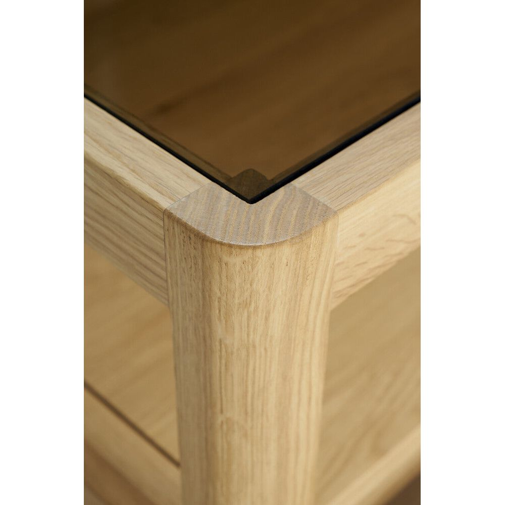 Featuring Spindle Dresser Oak by Ethnicraft at Amethyst Home. The Spindle collection found its inspiration in the traditional spinning wheel. Slightly tapered legs and rounded edges add a soft, sensual quality to this beautiful bedroom collection. This dresser is just as much at home in the bedroom as it is in commercial spaces as a stylish storage solution. Amethyst Home provides interior design, new home construction design consulting, vintage area rugs, and lighting in the San Diego metro area.