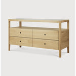 Featuring Spindle Dresser Oak by Ethnicraft at Amethyst Home. The Spindle collection found its inspiration in the traditional spinning wheel. Slightly tapered legs and rounded edges add a soft, sensual quality to this beautiful bedroom collection. This dresser is just as much at home in the bedroom as it is in commercial spaces as a stylish storage solu. Amethyst Home provides interior design, new home construction design consulting, vintage area rugs, and lighting in the Winter Garden metro area.