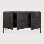 Featuring Tabwa Sideboard Teak Black by Ethnicraft at Amethyst Home. The Tabwa collection offers timeless centerpieces of minimalistic silhouette with a unique and distinct character. Contemporary wooden furniture are transformed into unique pieces of art where each pattern is carefully carved by our artisans. Named after the Tabwa culture from Central Africa,. Amethyst Home provides interior design, new home construction design consulting, vintage area rugs, and lighting in the Austin metro area.