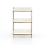 Featuring Felix Nightstand - Antique Brass by Four Hands at Amethyst Home. Add a pop of sophistication to any space. Classic white marble lays three tiers of smooth shelving for plenty of space, while antique brass-finished iron framing places a feminine spin on bedside storage.
Overall Dimensions: 25"W x 18"L x 26"H
Colors: Antique Brass, Polished White Marbl.  Amethyst Home provides interior design, new home construction design consulting, vintage area rugs, and lighting in the Miami metro area.