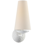 Featuring Fontaine Single Sconce by Visual Comfort at Amethyst Home. The love the textured look of this Fontaine Single Sconce by Visual Comfort. The linen shade sheds a warm glow and would gorgeous placed in a living room, hallway, or other area needing extra light. 
Overall Dimensions: 5.5" L x 5.5" W x 14.25" HWeight: 3 lbs.  Amethyst Home provides interior design, new home construction design consulting, vintage area rugs, and lighting in the Alpharetta metro area.