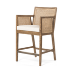 Featuring Antonia Counter Stool - Toasted Nettlewood by Four Hands at Amethyst Home. We love the retro look the cane brings to this Antonia Counter Stool in Toasted Nettlewood. A stunning piece to complete a retro or boho aesthetic in any kitchen or bar area.
Counter Stool Overall Dimensions:  22"W x 22.50"L x 39"HColors: Light Natural Cane, Toasted Paraw.  Amethyst Home provides interior design, new home construction design consulting, vintage area rugs, and lighting in the Alpharetta metro area.
