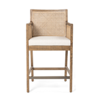 Featuring Antonia Counter Stool - Toasted Nettlewood by Four Hands at Amethyst Home. We love the retro look the cane brings to this Antonia Counter Stool in Toasted Nettlewood. A stunning piece to complete a retro or boho aesthetic in any kitchen or bar area.
Counter Stool Overall Dimensions:  22"W x 22.50"L x 39"HColors: Light Natural Cane, Toasted Parawoo.  Amethyst Home provides interior design, new home construction design consulting, vintage area rugs, and lighting in the Monterey metro area.