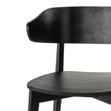 Featuring Franco Black Dining Chair by Four Hands at Amethyst Home. We love the exaggerated winged back of this Franco Black Dining Chair. The jet black finish brings a modern look to this mid-century style. 
Overall Dimensions: 20.50"W x 19.25"L x 30.25"HColors: Black Veneer, BlackMaterials: Ash Veneer, Solid AshWeight: 12.13 lbVolume: 5.83 cu ftSeat De.  Amethyst Home provides interior design, new home construction design consulting, vintage area rugs, and lighting in the Los Angeles metro area.