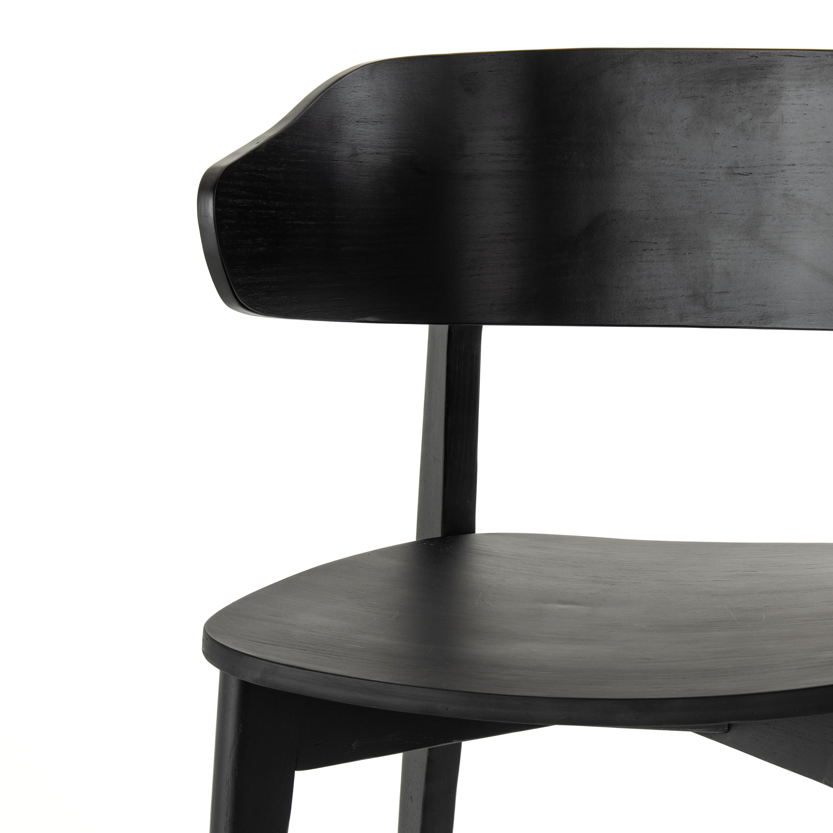 Featuring Franco Black Dining Chair by Four Hands at Amethyst Home. We love the exaggerated winged back of this Franco Black Dining Chair. The jet black finish brings a modern look to this mid-century style. 
Overall Dimensions: 20.50"W x 19.25"L x 30.25"HColors: Black Veneer, BlackMaterials: Ash Veneer, Solid AshWeight: 12.13 lbVolume: 5.83 cu ftSeat De.  Amethyst Home provides interior design, new home construction design consulting, vintage area rugs, and lighting in the Los Angeles metro area.