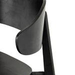 Featuring Franco Black Dining Chair by Four Hands at Amethyst Home. We love the exaggerated winged back of this Franco Black Dining Chair. The jet black finish brings a modern look to this mid-century style. 
Overall Dimensions: 20.50"W x 19.25"L x 30.25"HColors: Black Veneer, BlackMaterials: Ash Veneer, Solid AshWeight: 12.13 lbVolume: 5.83 cu ftSeat Dept.  Amethyst Home provides interior design, new home construction design consulting, vintage area rugs, and lighting in the Nashville metro area.