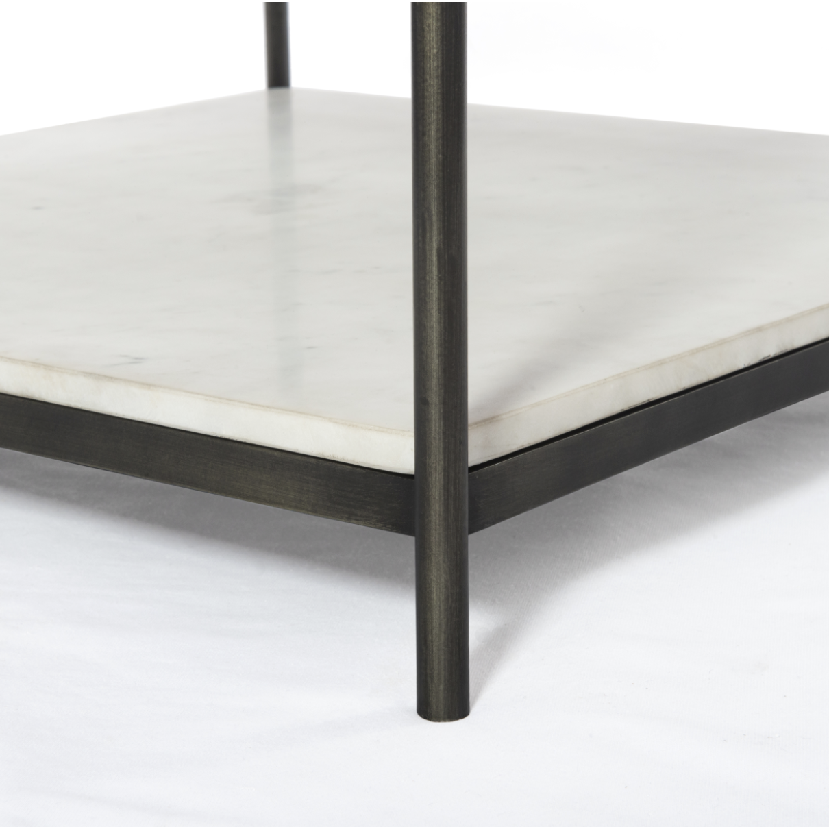 Featuring Felix Bunching Table - Hammered Grey by Four Hands at Amethyst Home. We love the sophisticated look the marble paired with the iron frame brings to this Felix Hammered Grey Bunching Table. The bottom shelve is both functional and beautiful!
Overall Dimensions: 25"W x 25"L x 16"H
Colors: Hammered Grey W/Clear Powder Coat, Polished White MarbleMater.  Amethyst Home provides interior design, new home construction design consulting, vintage area rugs, and lighting in the Portland metro area.