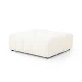 Featuring Langham Fayette Cloud Ottoman by Four Hands at Amethyst Home. Wide vertical channeling offers luxurious, modern Italian styling to this ottoman in a Fayette Cloud covering. Pairs perfectly with the Langham sectional. Performance fabrics are specially created to withstand spills, stains, high traffic and wear, ensuring long-term comfort and unmatched . Amethyst Home provides interior design, new home construction design consulting, vintage area rugs, and lighting in the Boston metro area.