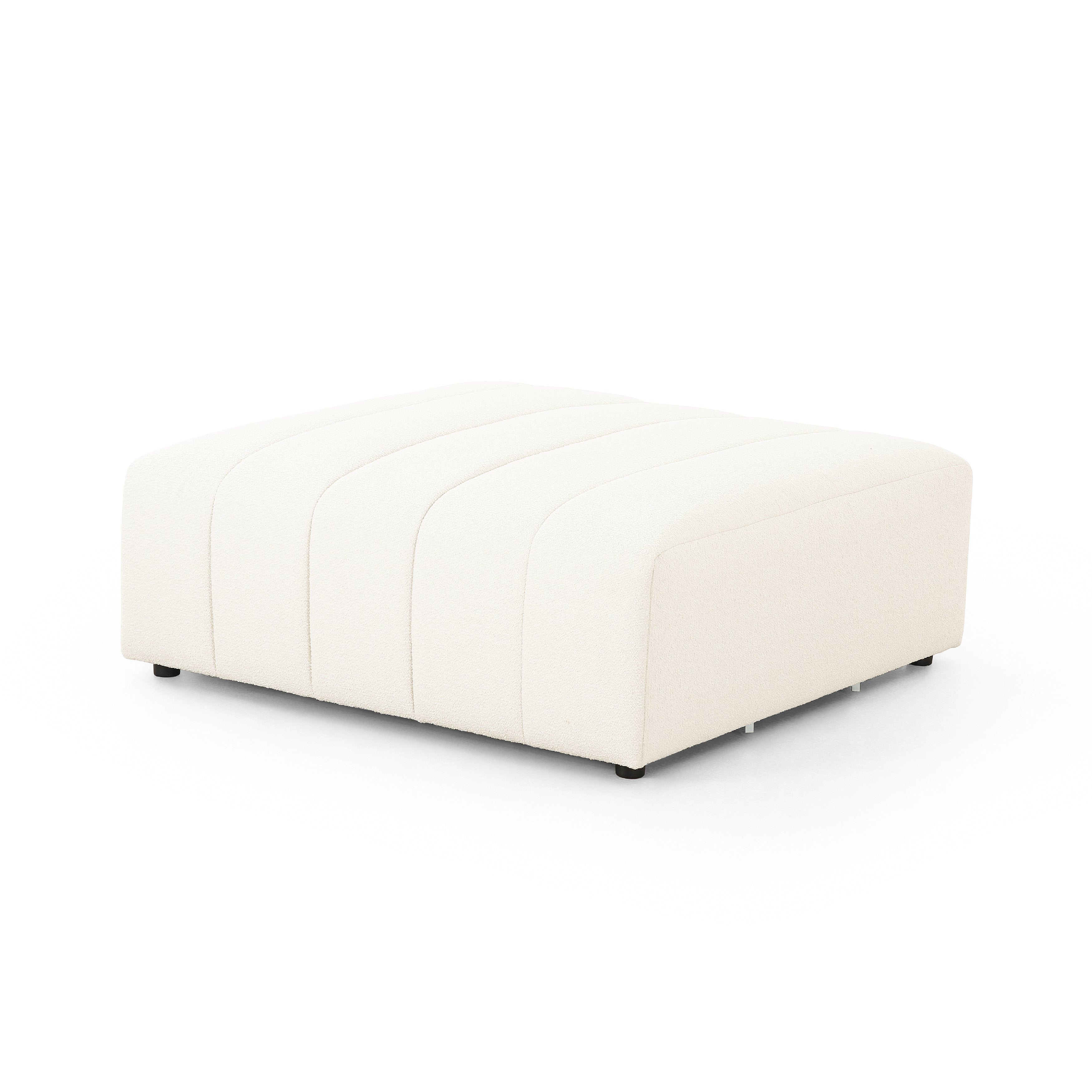 Featuring Langham Fayette Cloud Ottoman by Four Hands at Amethyst Home. Wide vertical channeling offers luxurious, modern Italian styling to this ottoman in a Fayette Cloud covering. Pairs perfectly with the Langham sectional. Performance fabrics are specially created to withstand spills, stains, high traffic and wear, ensuring long-term comfort and unmatched . Amethyst Home provides interior design, new home construction design consulting, vintage area rugs, and lighting in the Boston metro area.