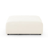 Featuring Langham Fayette Cloud Ottoman by Four Hands at Amethyst Home. Wide vertical channeling offers luxurious, modern Italian styling to this ottoman in a Fayette Cloud covering. Pairs perfectly with the Langham sectional. Performance fabrics are specially created to withstand spills, stains, high traffic and wear, ensuring long-term comfort and unmatched d. Amethyst Home provides interior design, new home construction design consulting, vintage area rugs, and lighting in the Miami metro area.