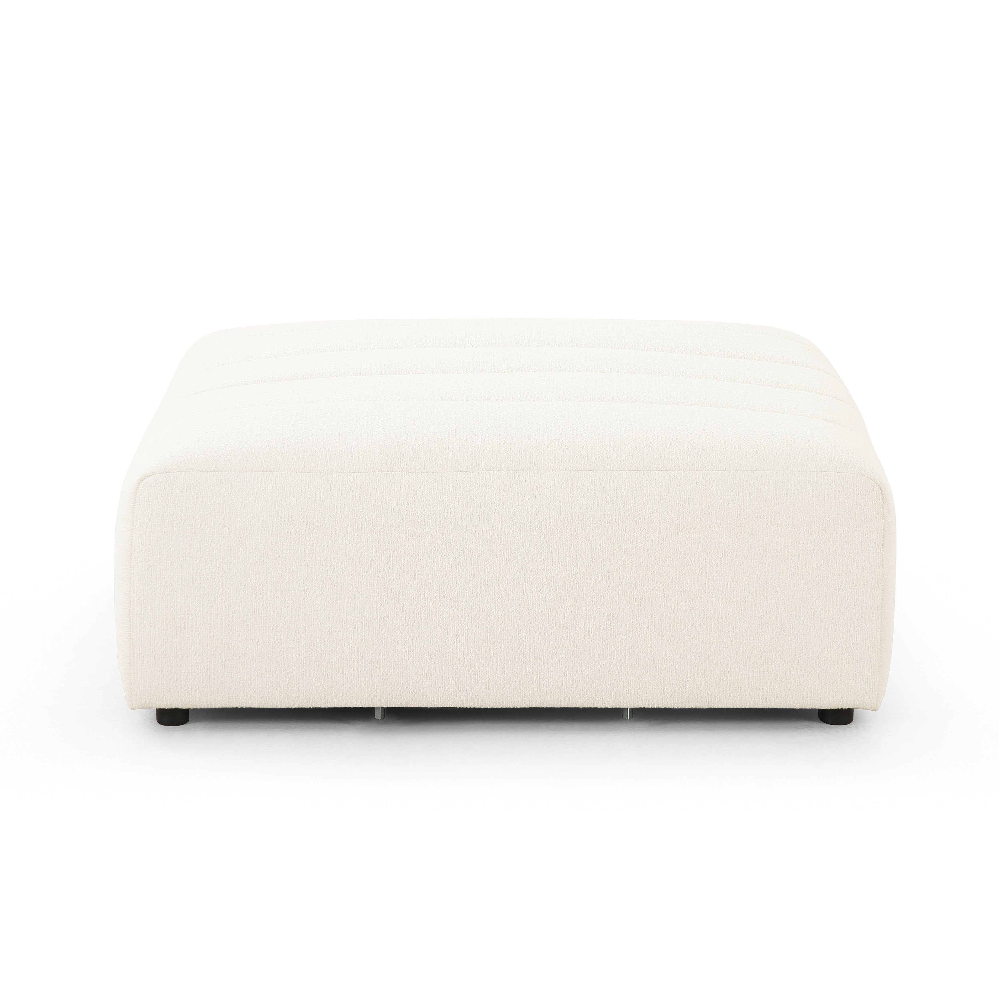 Featuring Langham Fayette Cloud Ottoman by Four Hands at Amethyst Home. Wide vertical channeling offers luxurious, modern Italian styling to this ottoman in a Fayette Cloud covering. Pairs perfectly with the Langham sectional. Performance fabrics are specially created to withstand spills, stains, high traffic and wear, ensuring long-term comfort and unmatched d. Amethyst Home provides interior design, new home construction design consulting, vintage area rugs, and lighting in the Miami metro area.