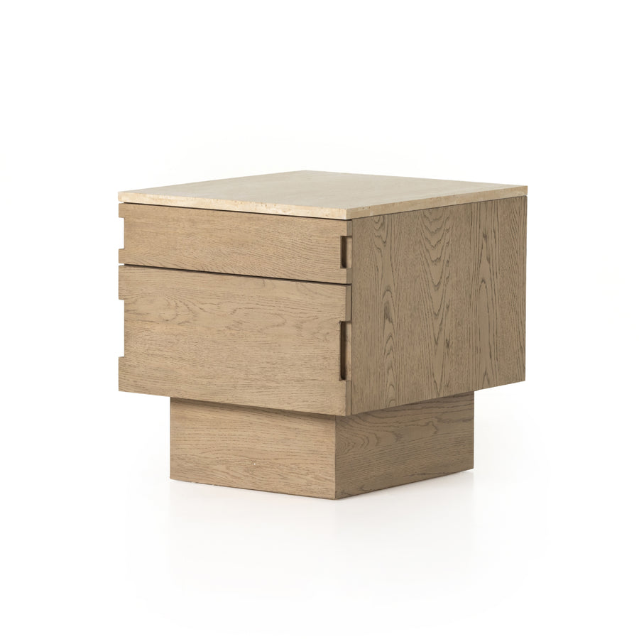 Lennon Travertine Nightstand