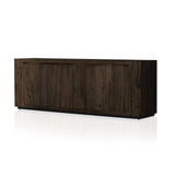 Featuring Abaso Ebony Rustic Wormwood Oak Sideboard by Four Hands at Amethyst Home. Made from thick-cut oak veneer with a faux rustic finish made to emulate wormwood, this low, large-scale sideboard features chunky squared legs and dovetail joinery detailing.Overall Dimensions: 94.50"W x 19.75"L x 33.25"HColors: Black Mdf, Rustic Wormwood Oak, Black Pl. Amethyst Home provides interior design, new home construction design consulting, vintage area rugs, and lighting in the Salt Lake City metro area.